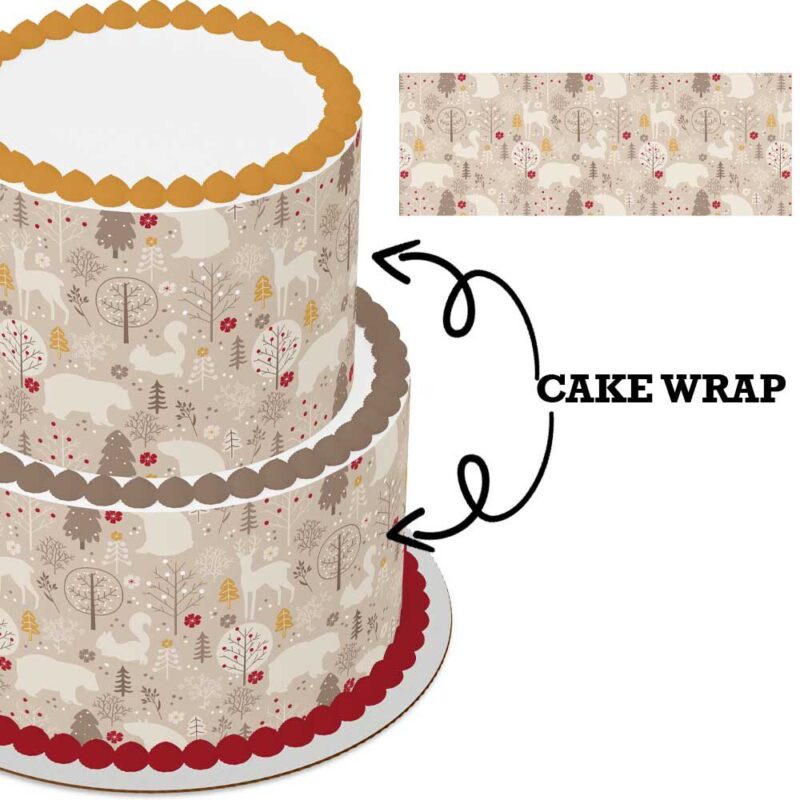 Cake Wrap // Woodland Silhouette