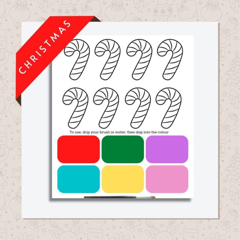 Christmas PAINT~ABLES  Icing images you can paint!  Candy Canes