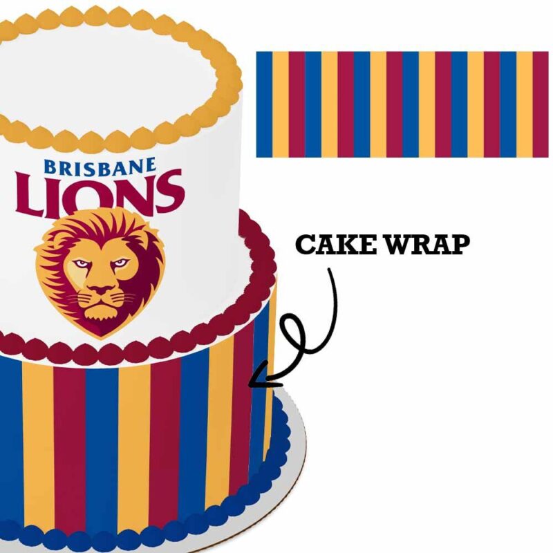 Cake Wrap // AFL Brisbane Lions