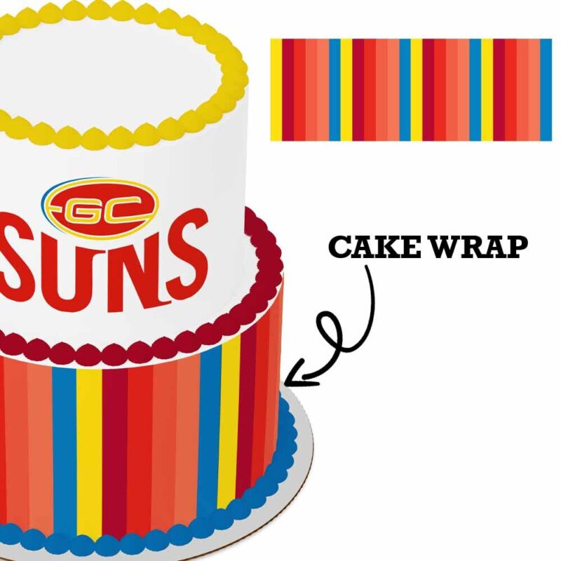 Cake Wrap // AFL Gold Coast Suns