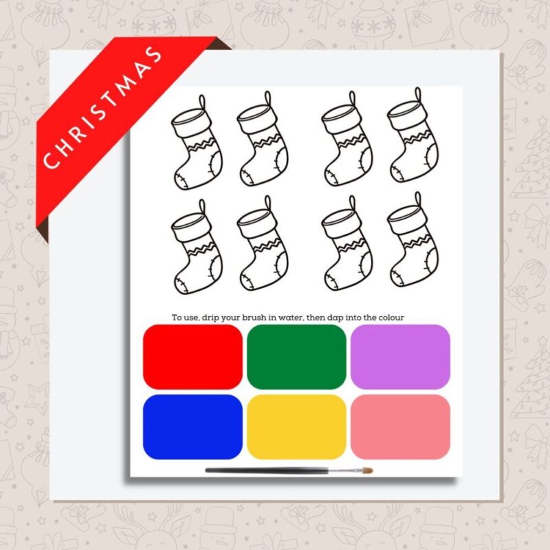 Christmas PAINT~ABLES  Icing images you can paint!  Stockings