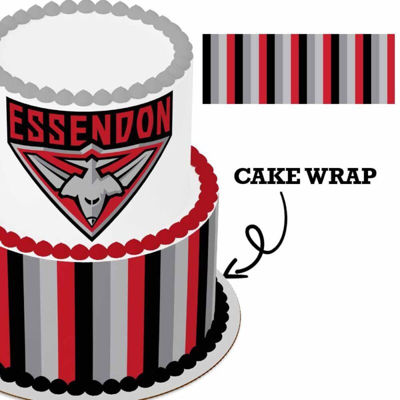 Cake Wrap // AFL Essendon Bombers