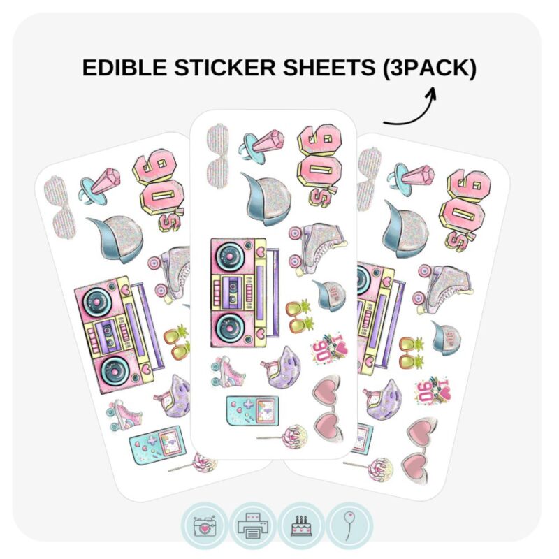 EDIBLE STICKER SHEETS | The 90s