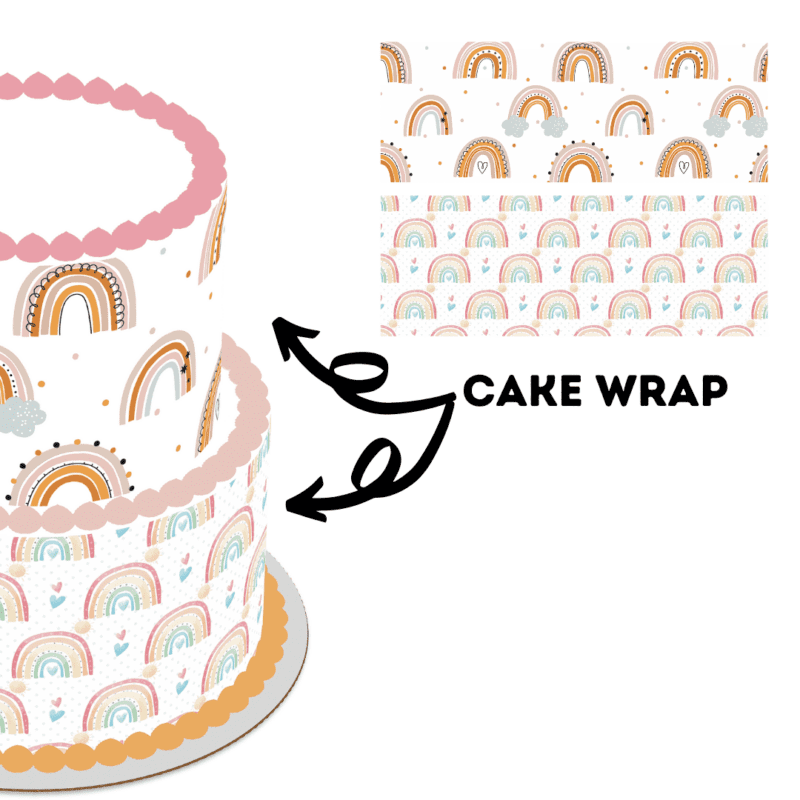 Cake Wrap // Boho Rainbow