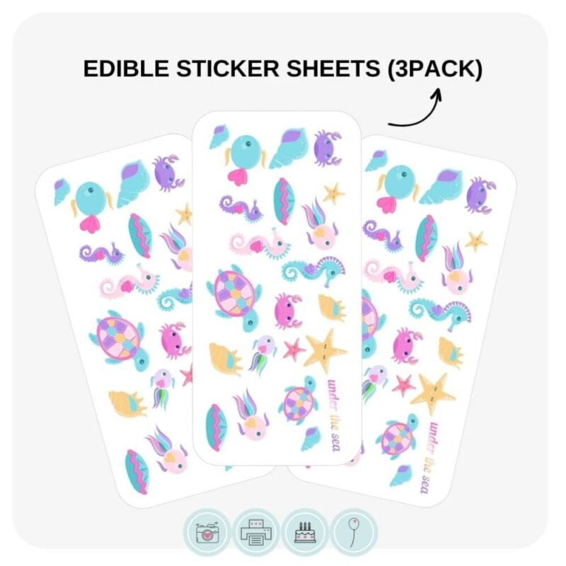 EDIBLE STICKER SHEETS | Pastel Under the Sea