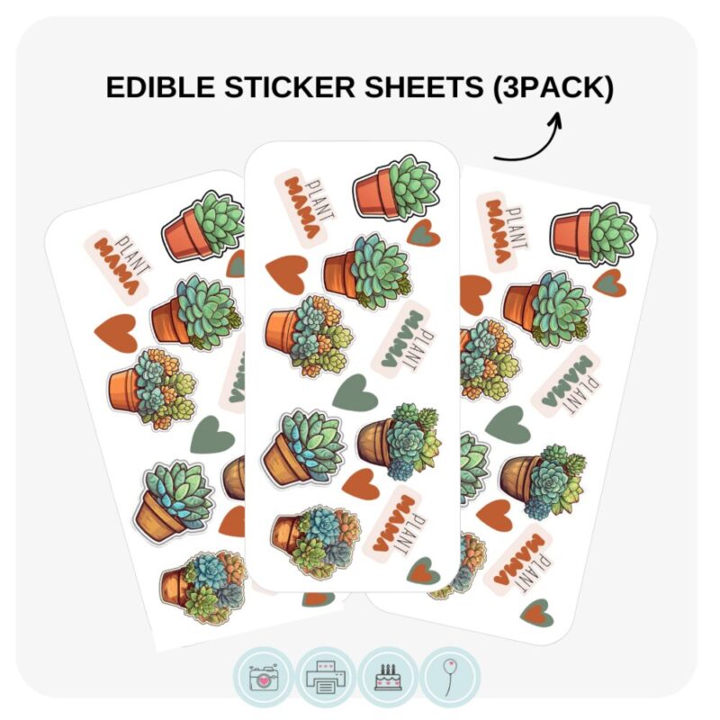 EDIBLE STICKER SHEETS | succulent plant mama