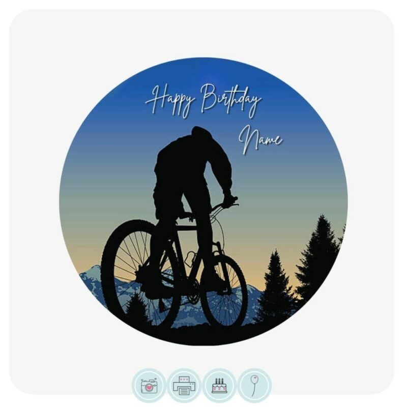 Mountain Biking Cake Topper