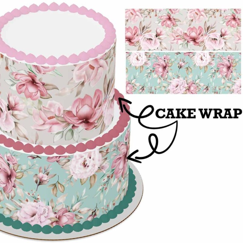 Cake Wrap // Glam Flowers