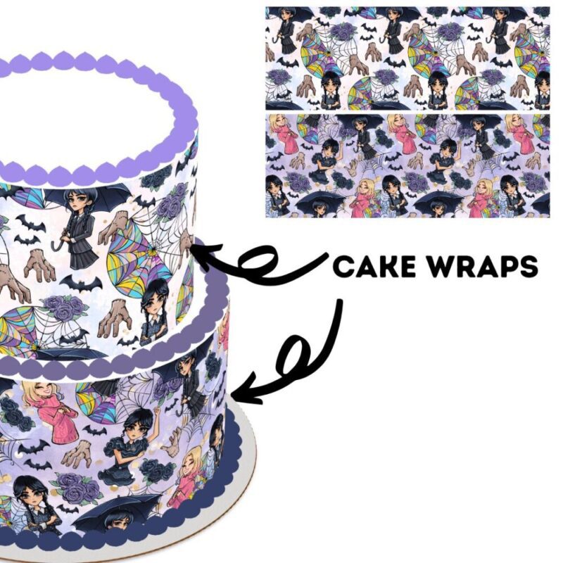 Cake Wrap // Wednesday Addams Inspired