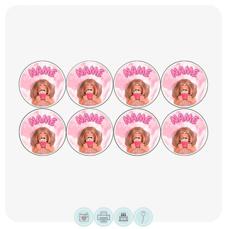 Roblox Cupcake Girl Cupcake Toppers