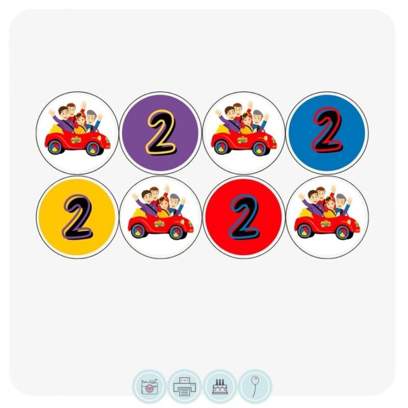 Wiggles with age - Cupcake Toppers