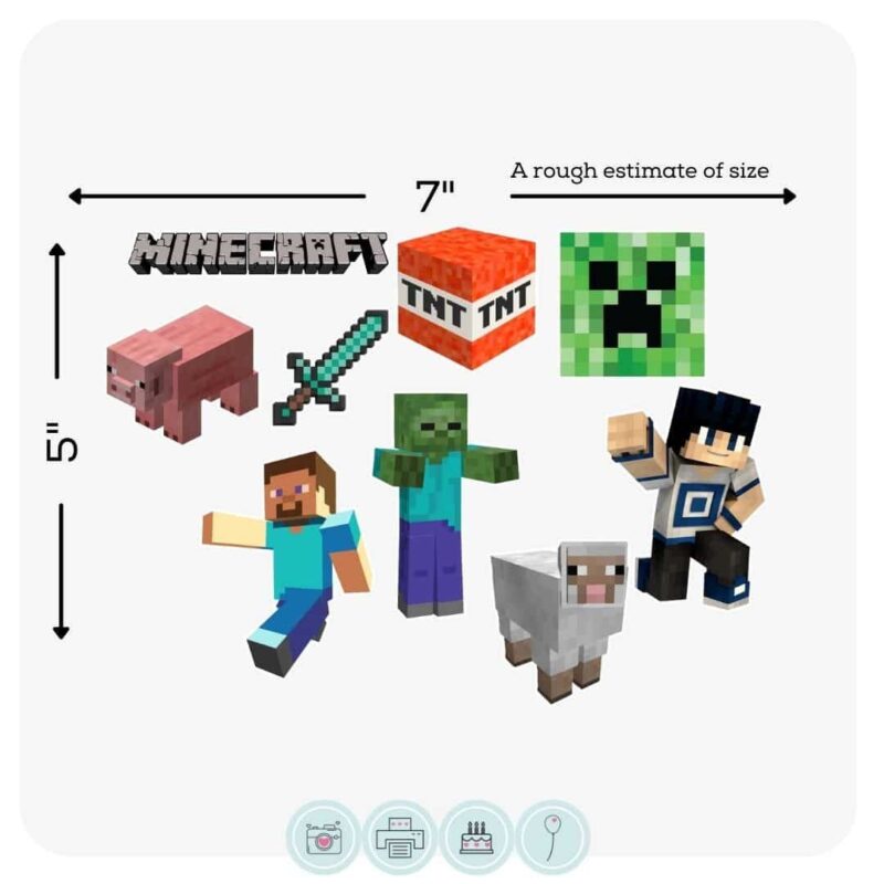 Minecraft Design 2 Precut Icing Shapes