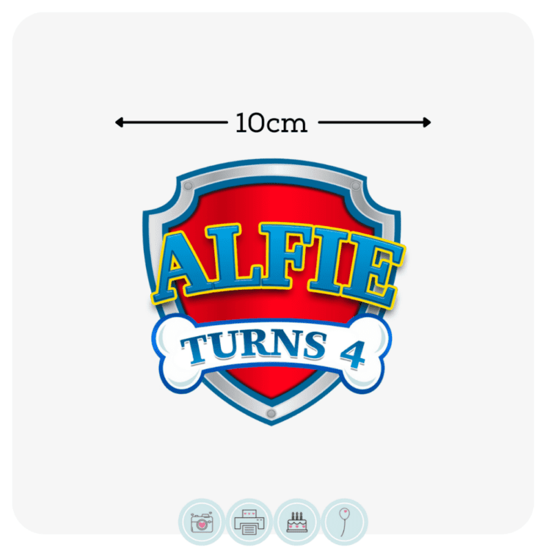 Personalised Paw Patrol Badge | Edible Icing Images