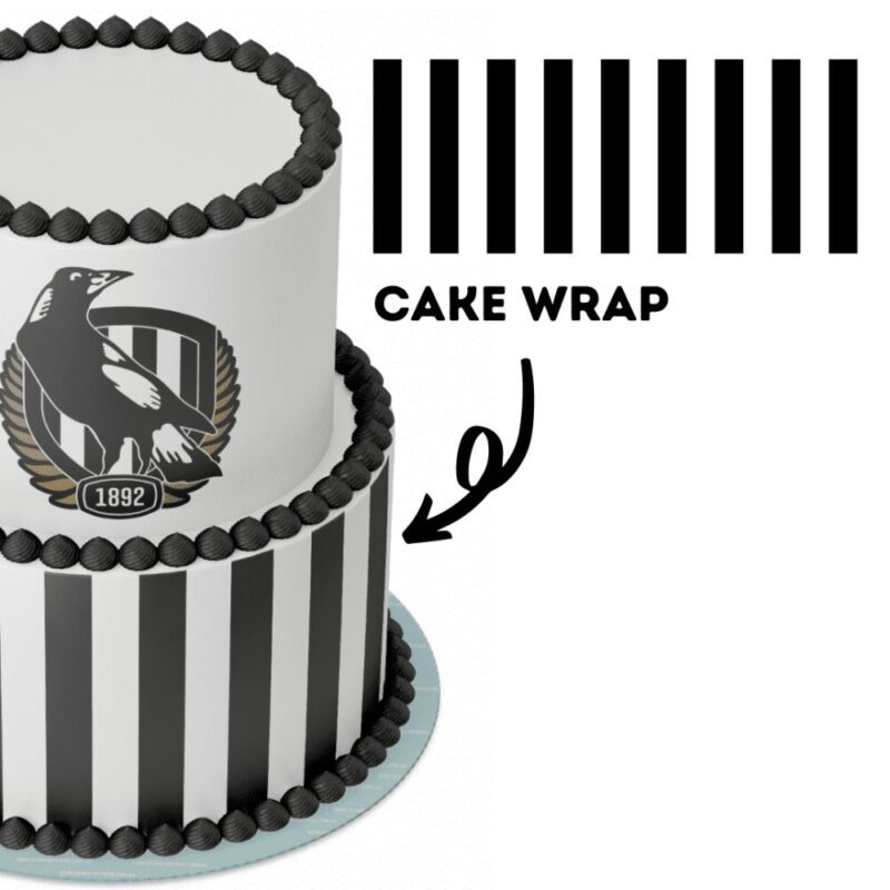 Cake Wrap // AFL Collingwood