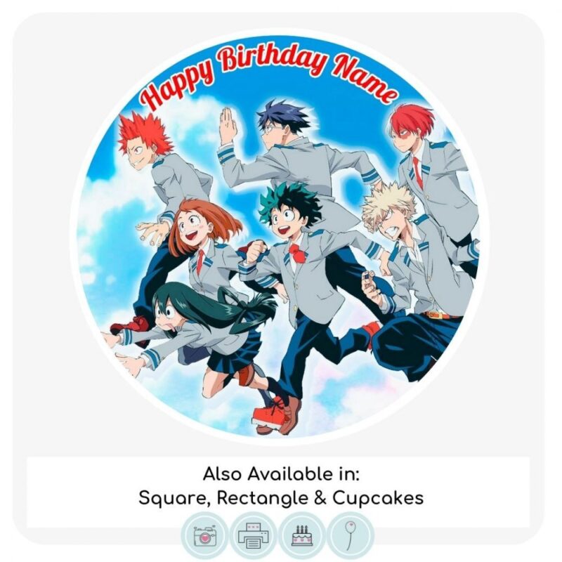 My Hero Academia Themed Cake Topper