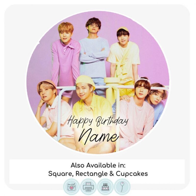 BTS Themed Cake Topper
