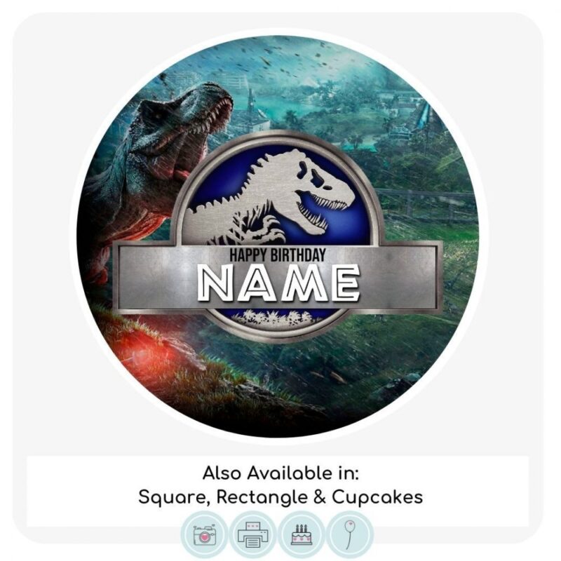 Jurassic World Themed Cake Topper