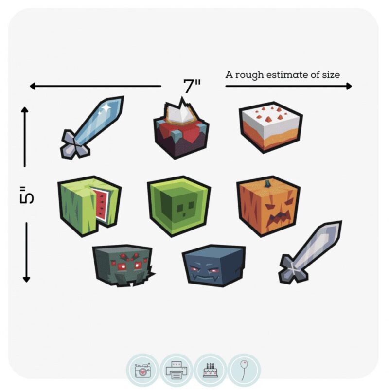 Minecraft Precut Icing Shapes