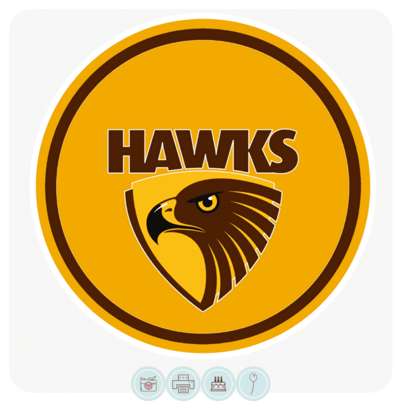 Hawthorn Hawks FC Themed Cake Topper