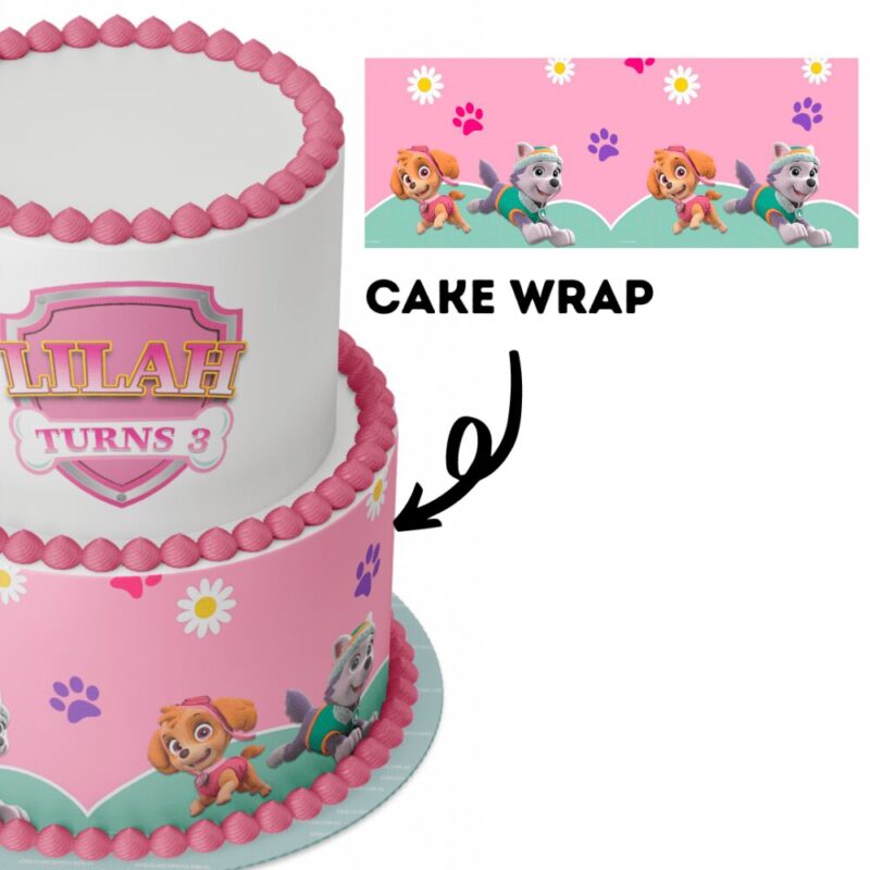 Cake Wrap // Paw Patrol pink