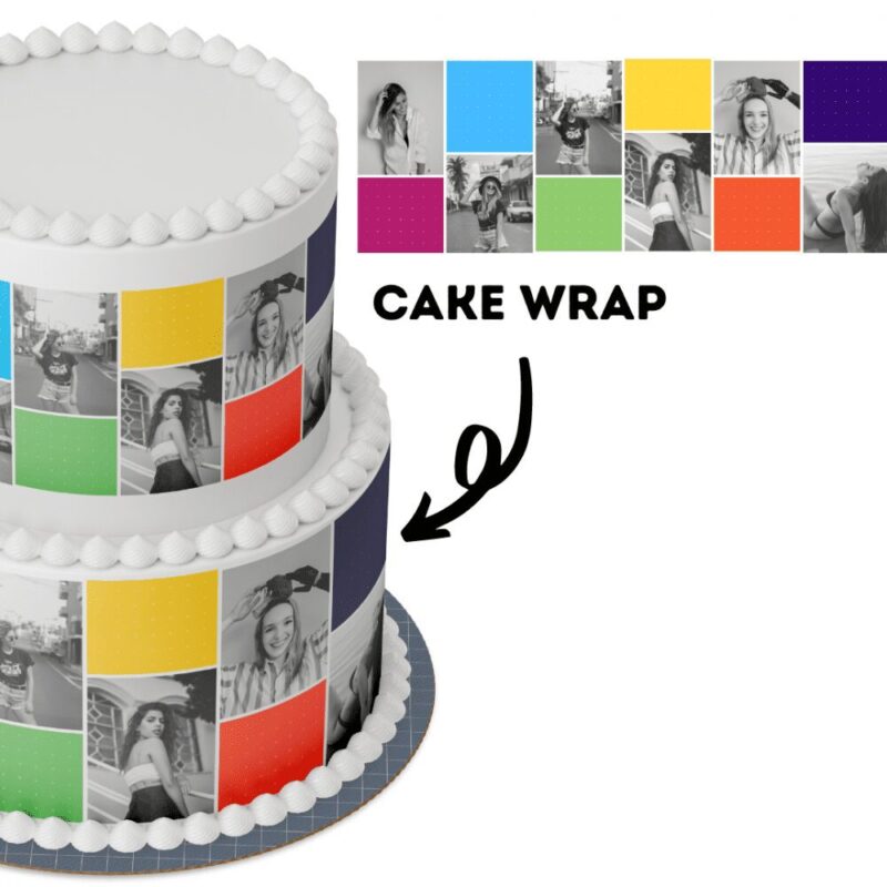 Custom Cake Wrap // Fun Photo Grid