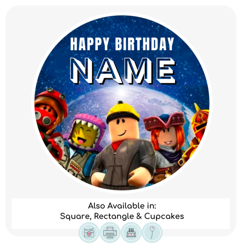 Roblox Themed Cake Topper