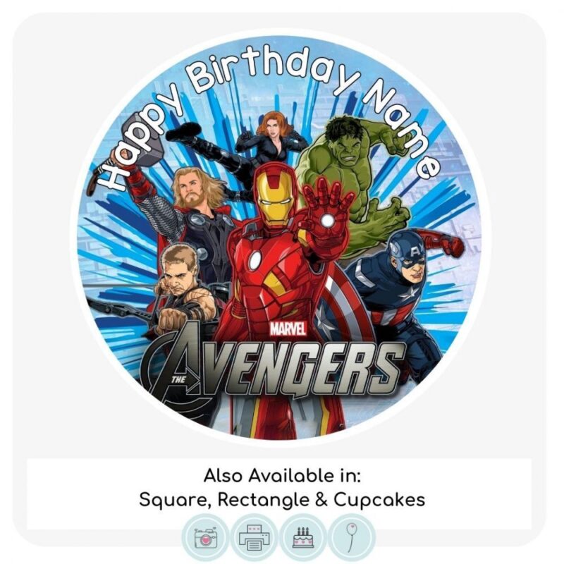 Avengers Themed Cake Topper