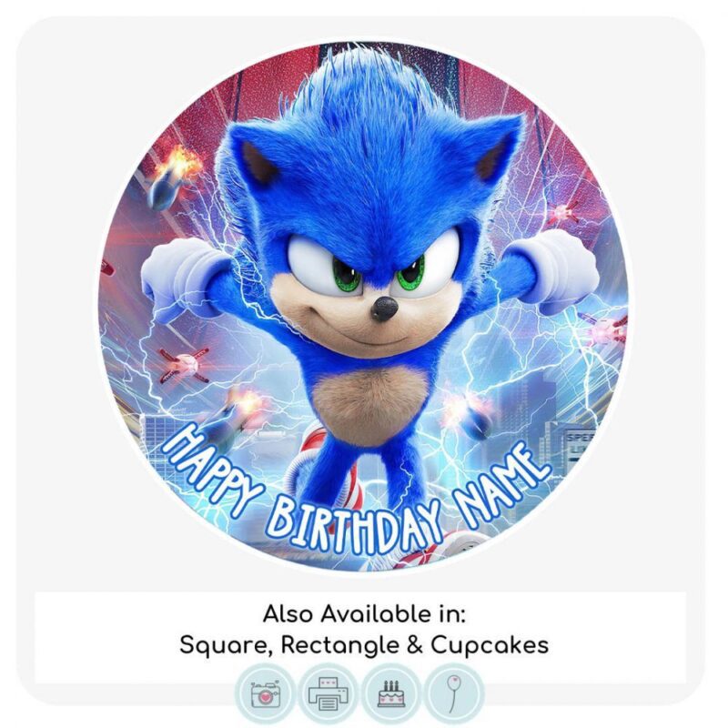 Sonic  Themed Cake Topper