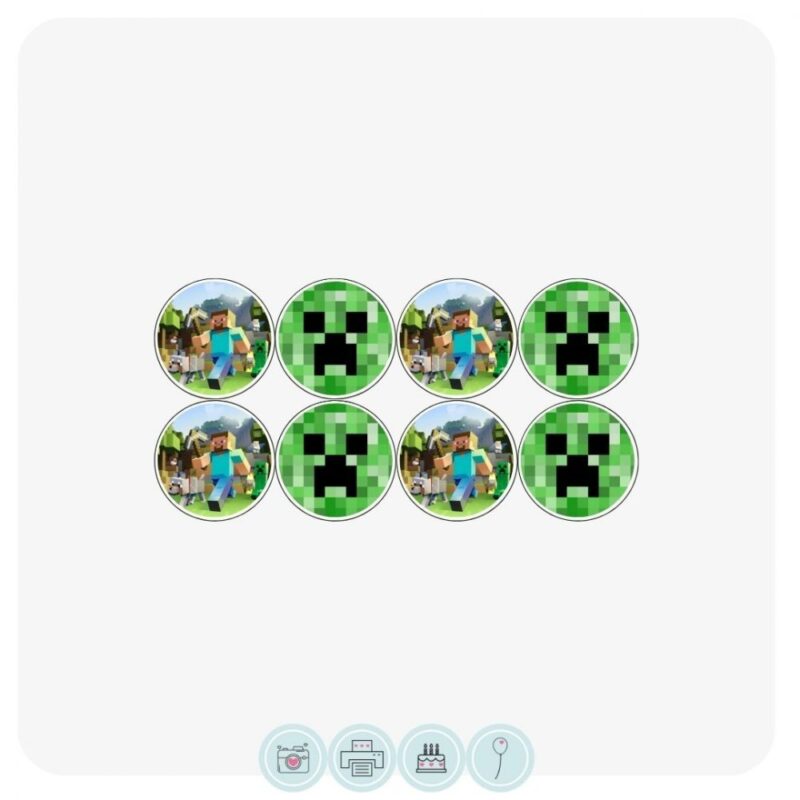 Minecraft Cupcake Toppers