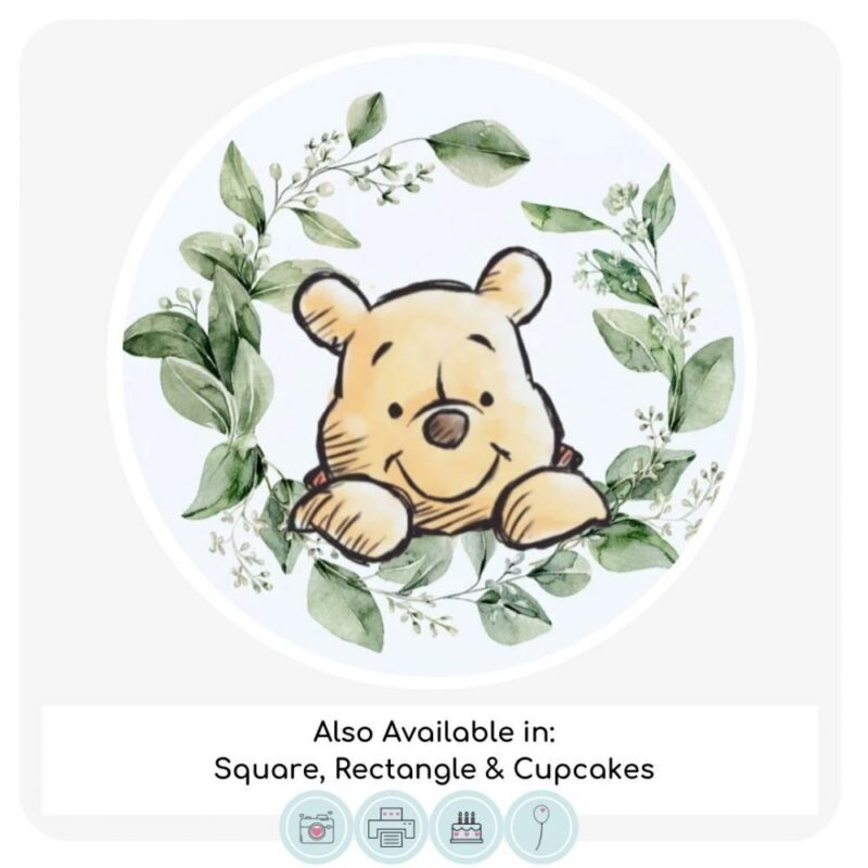 Watercolor Winnie the Pooh Cake Topper