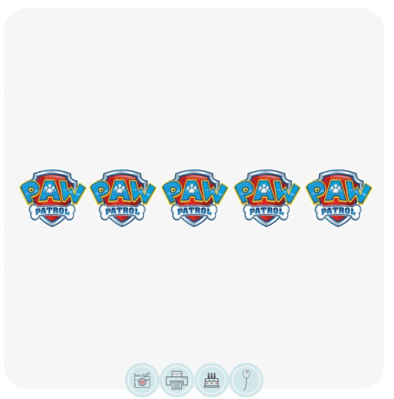 Paw patrol logo mini shapes | Edible Icing Images