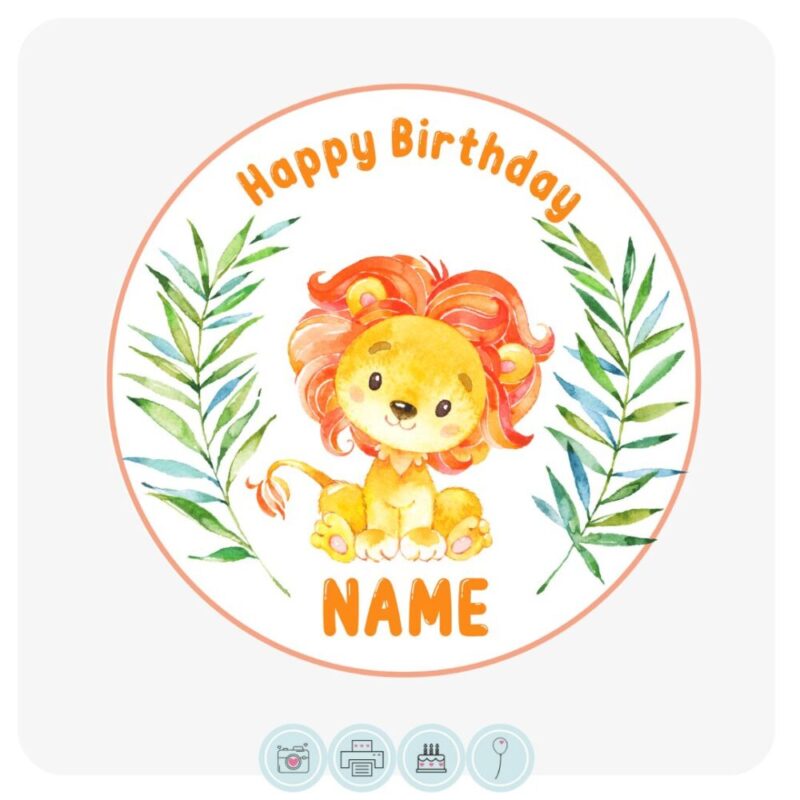 Cute Lion - Edible Cake Topper