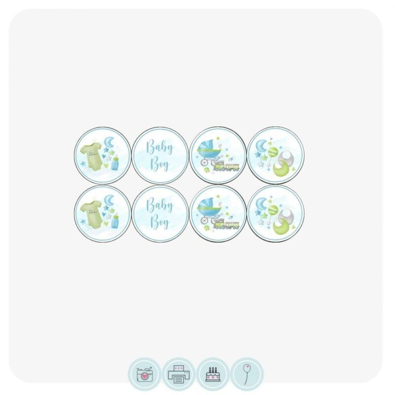 Baby Boy Things Baby Shower Cupcake Toppers