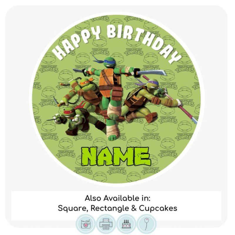 Teenage Mutant Ninja Turtles Themed Cake Topper