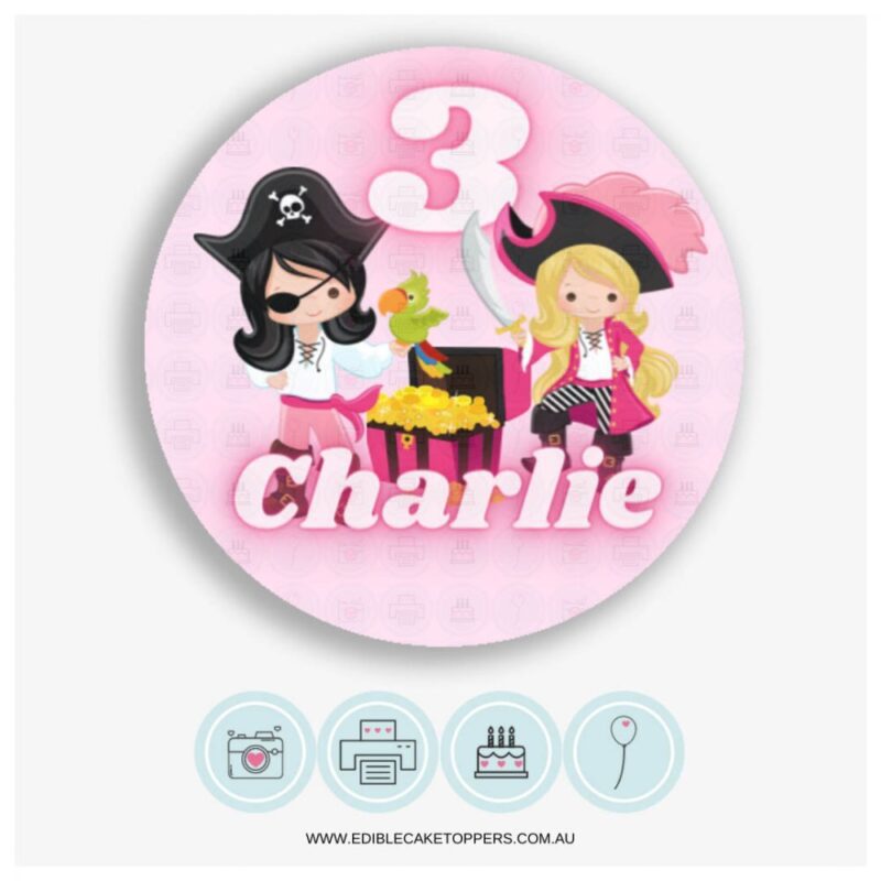 Pirate Girls - Edible Cake Topper