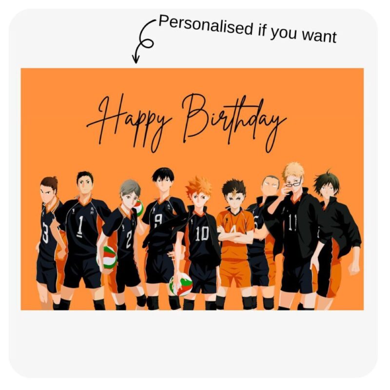 Haikyuu Team - Rectangle Edible Cake Topper