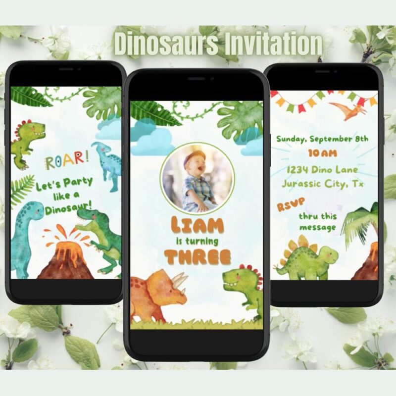 Dinosaurs Animated Invitation