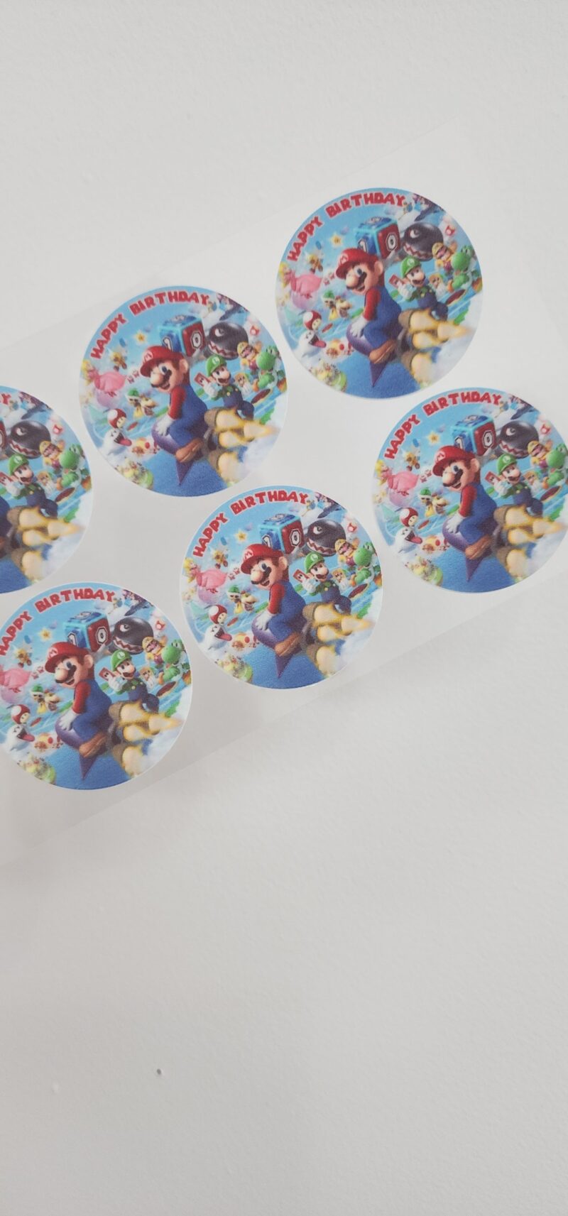 8 x 4cm Icing Cupcake Toppers MARIO | SALE ITEM