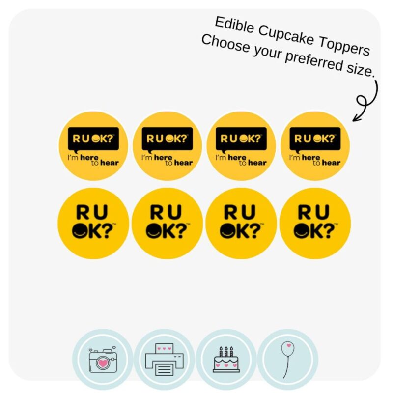 R U Ok? Design 2 | Cupcake Toppers