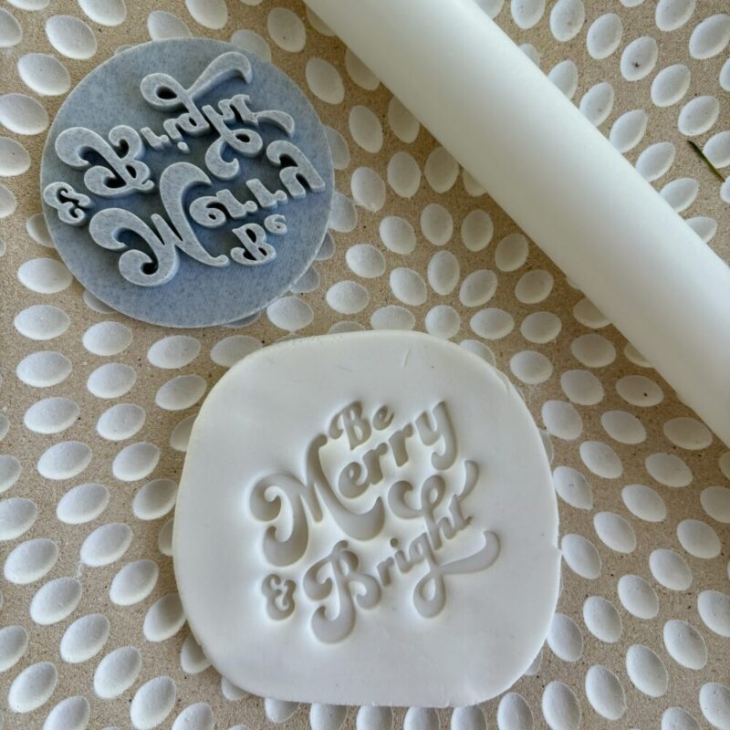 Merry and Bright | Fondant Cookie Stamp