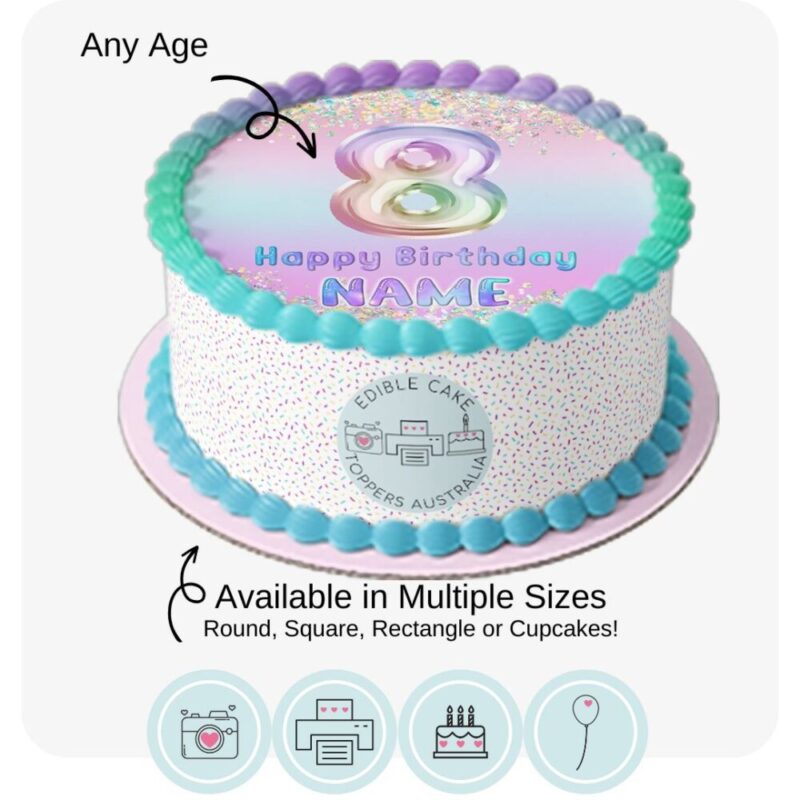 Foil Balloon Design Cake Topper