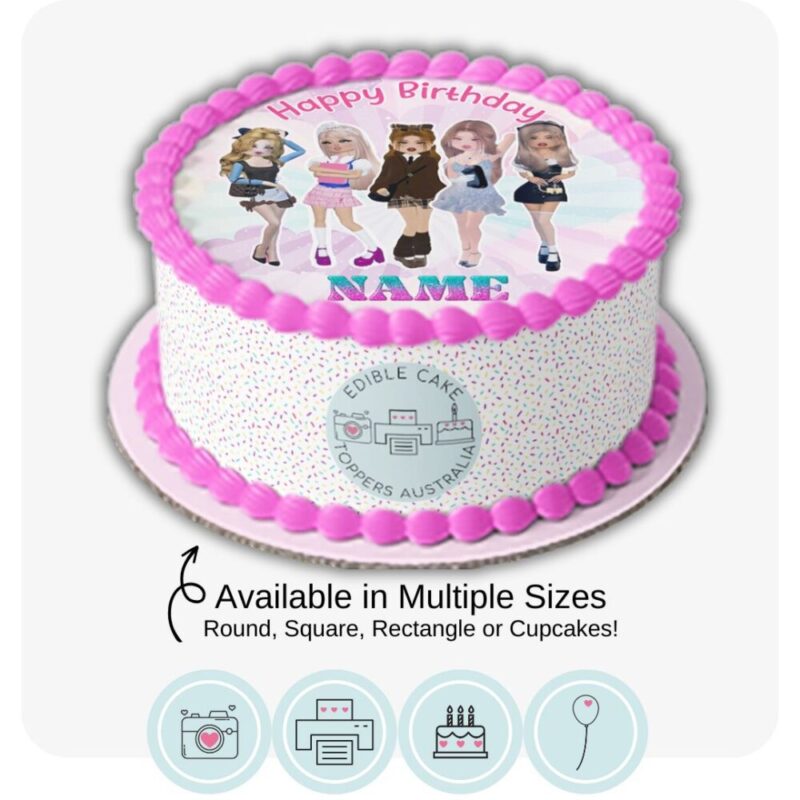 Roblox Dress To Impress - Edible Cake Topper