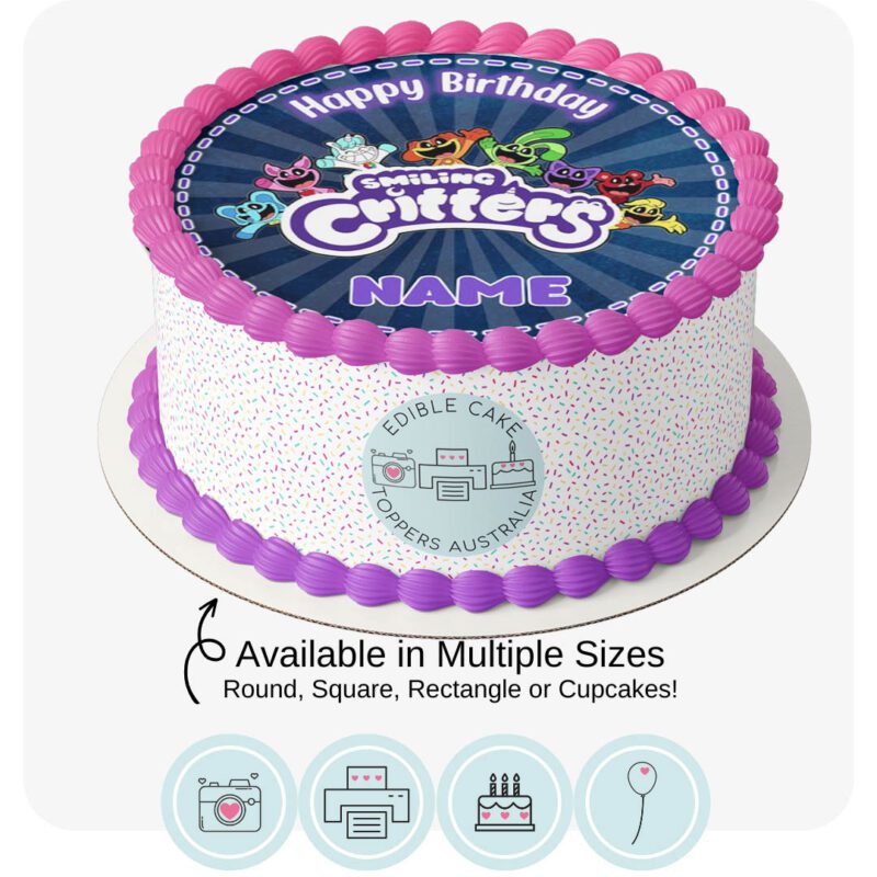 Smiling Critters - Edible Cake Topper