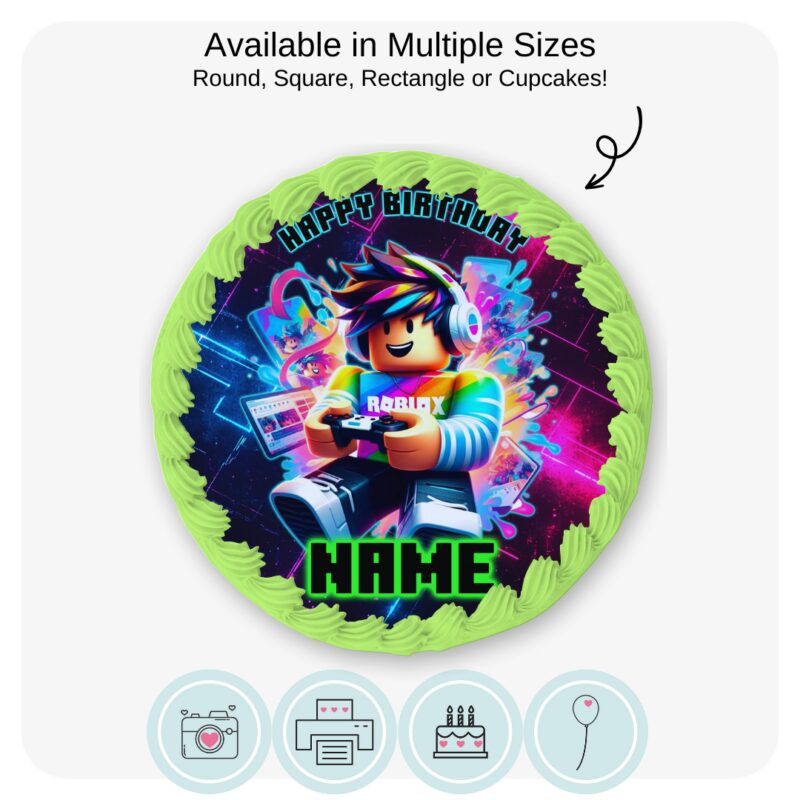 Roblox Gamer - Edible Cake Topper